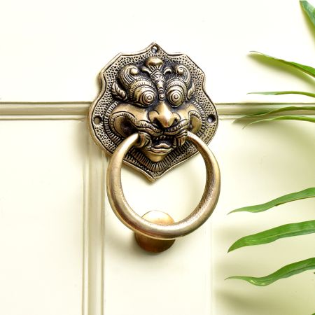 Brass Dragon Face Door Knocker